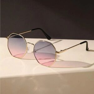 ⚠️Clearance Pink Ombré And Gold Metal Frame Fashionable Women’s Sunglasses